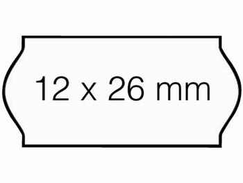 Etiket 26x12mm voor Prijstang Sato Samark wit permanent
