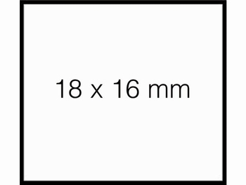 Etiket 16x18mm voor Prijstang Sato Duo 16 wit afneembaar