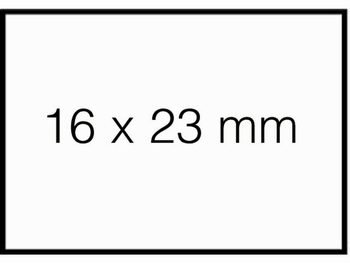 Etiket 16x23mm voor Prijstang Sato Duo 20 wit permanent