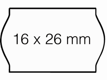 Etiket 26x16mm voor Prijstang Sato S14 wit permanent