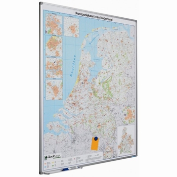 Wand- / Landkaart Softline profiel 8mm Nederland Postcode