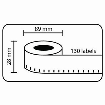 Dymo Labelwriter compatible etiketten 28x89mm wit 10 rollen