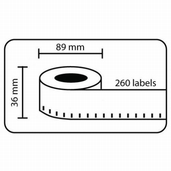 Dymo Labelwriter compatible etiketten 36x89mm wit 10 rollen