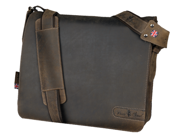 Ben schouder / laptoptas 15" leder bruin