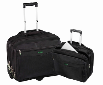 Chicago Notebook trolley tas 17" nylon zwart