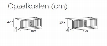 Roldeurkast Ariv - X' File 42.6 cm Hoog 120 cm Breed
