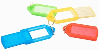 Sleutellabels schuifmodel Groot assorti kleuren 50 st.