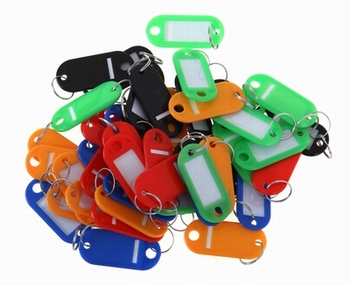Sleutellabels Standaard assorti kleuren 100 stuks
