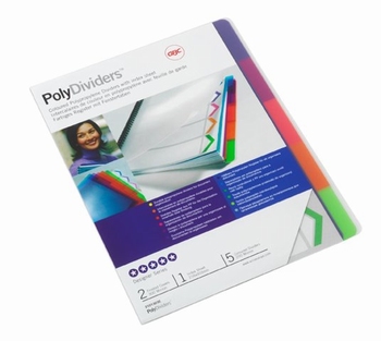 GBC Poly Tabblad Dividers A4 5-delig