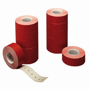 Herlitz prijsetiketten voor prijstang 1-regel -12 rol Rood