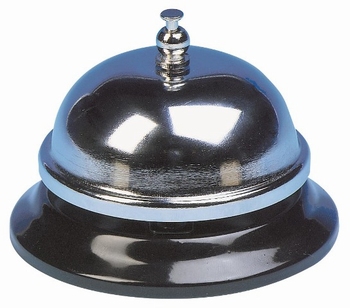 Verchroomde Baliebel / Receptiebel / Restaurantbel