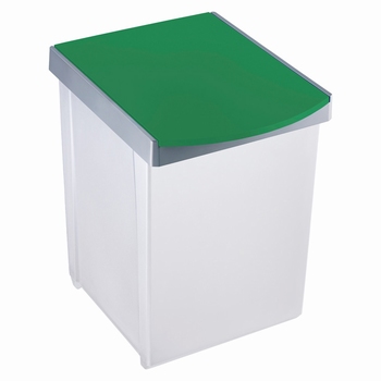 Inzamelbox Helit voor recyclebare stoffen 20L grijs - groen