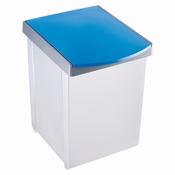 Inzamelbox Helit voor recyclebare stoffen 20L grijs - blauw