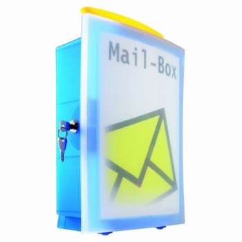 HAN Brievenbus - Mailbox IMAGE'IN Blauw / Transparant
