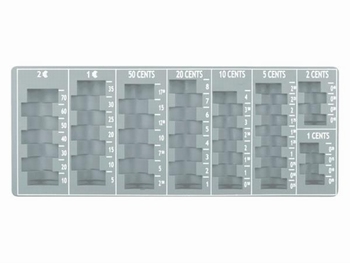 Muntensorteerbak 275x110x20mm Grijs