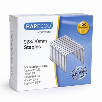 Rapesco 923/20 nieten voor blokhechter verzinkt 1000 stuks