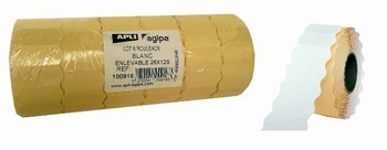 Agipa Prijstang etiketten 26 x 12 mm wit o.a. METO  6 rollen