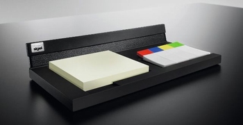 Sigel luxe memohouder Cintano X echt leder zwart
