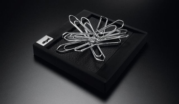 Sigel luxe papercliphouder Cintano X echt leder zwart