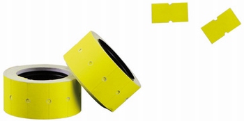 Ratiotec prijstang etiketten 21 x 12 mm geel fluo  10 rollen