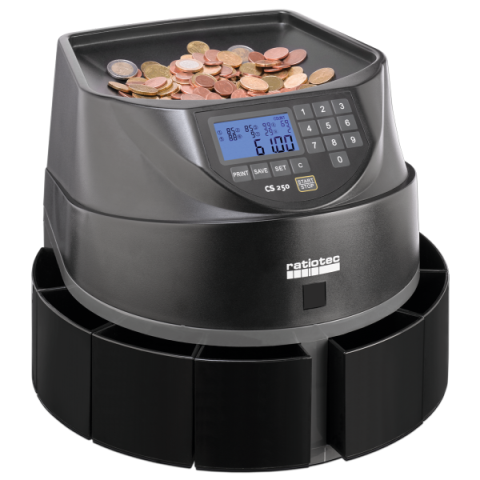 Ratiotec Euromunten telmachine en sorteermachine CS 250