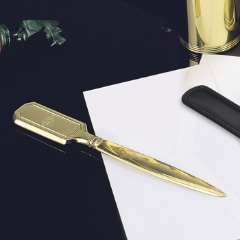 EL Casco M-650 L luxe briefopener 23 krt Gold plated