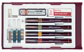 Rotring tekenset Rapidograph College Set 0.25 - 0.70 mm