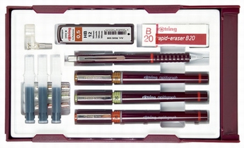 Rotring tekenset Rapidograph College Set 0.10 - 0.50 mm