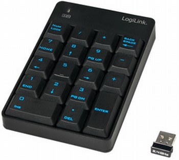 LogiLink ID0120 numeriek toetsenbord draadloos zwart