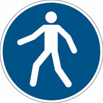 Veiligheids Pictogram vloer Gebruik Voetpad