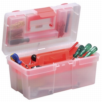 Opbergkoffer voor op kantoor McPlus Clear 16 Rood