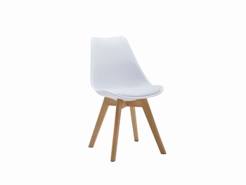 Kantinestoel, vergaderstoel Brekka wit 4 stuks