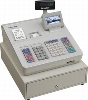 SHARP kassasysteem XE-A307X lichtgrijs  TSE