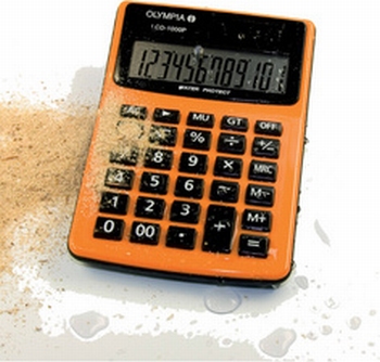 OLYMPIA bureaurekenmachine LCD 1000P Solar / Batterij