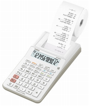 Casio bureaurekenmachine HR-8 RCE-WE wit met telrol