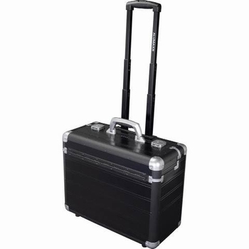 Trolley-pilotenkoffer Alumaxx DISCOVERY aluminium mat zwart