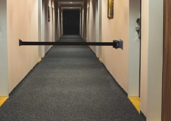 Afzetlint Europel Wandbevestiging zwart lint 230 cm