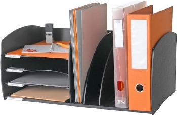 PAPERFLOW Desk-Organizer XL 8-vaks Zwart
