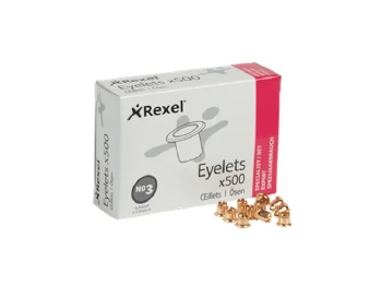 Rexel Velos eyelets nr.3 koper rond 5.5 mm - 500 stuks