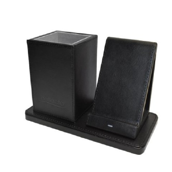 Deflecto bureau organizer met Qi laadstation zwart