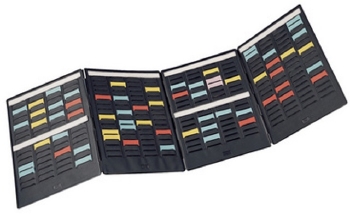 Nobo T-Kaart Mini Planningsset - 4 Kleppen Maat 1,5 cm