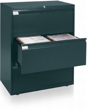 Yaheetech Rolcontainer, archiefkast, afsluitbare kantoorkast met hangmappen en 2 laden voor werkkamer/kantoor/woonkamer, wit