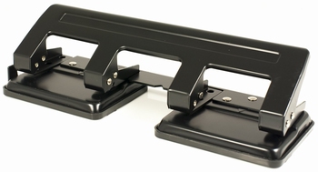 Perforator 4-gaats 20 vel zwart met lock