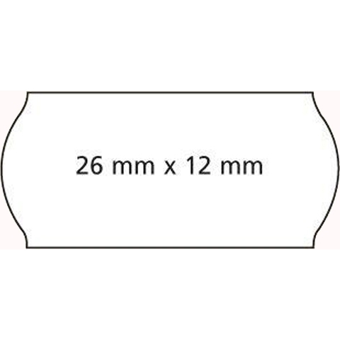 Agipa Prijstang etiketten 26 x 12 mm wit o.a. METO  6 rollen