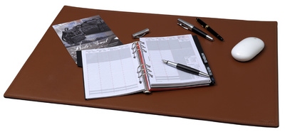 Alassio bureauonderlegger 650x450mm Cognac echt leder