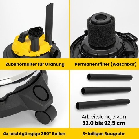 BOMANN BS 6058 nat- droogzuiger 20 liter metaal