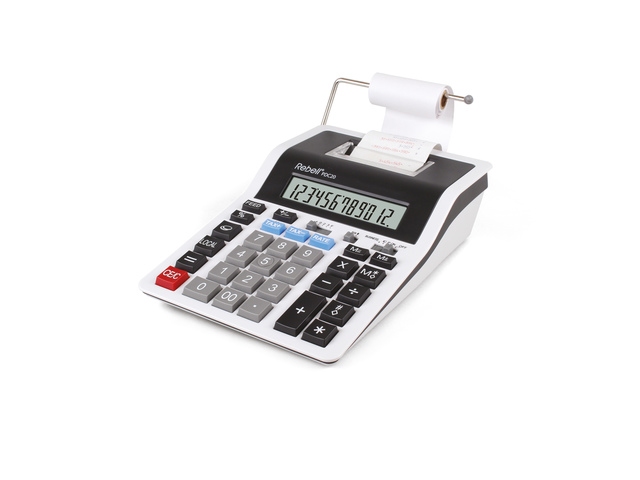 Calculator Rebell PDC20 WB wit-zwart print