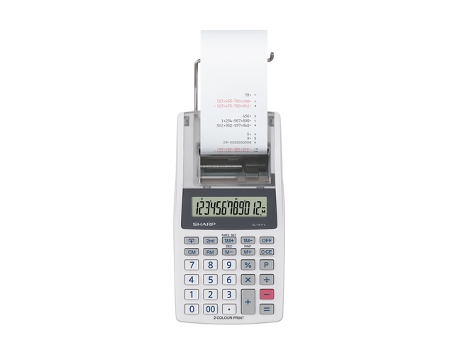 Calculator Sharp EL1611V grijs print