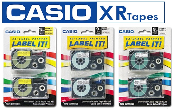 Casio Labelprinter Tape XR-18 - 18mm - 8m zwart op wit