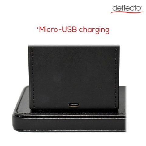 Deflecto bureau organizer met Qi laadstation zwart